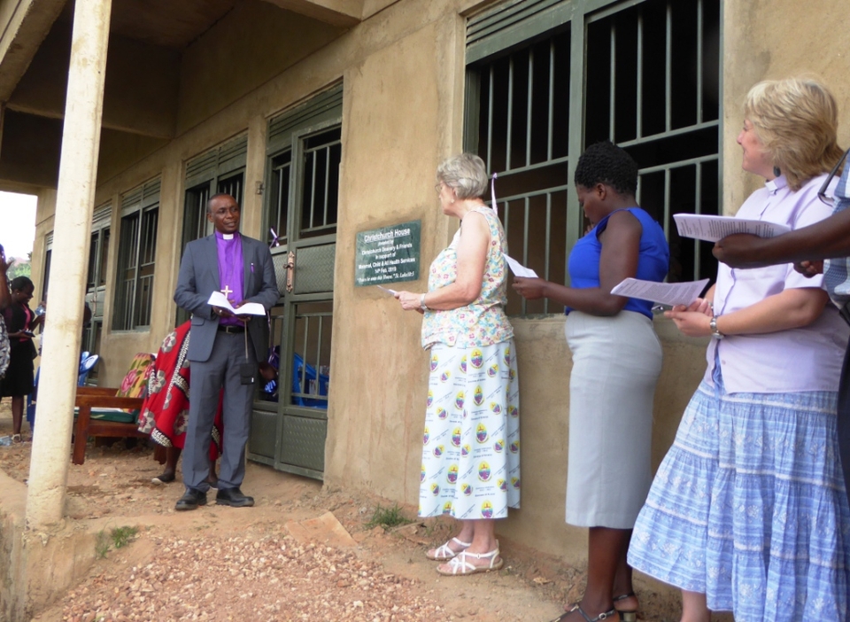 Bishop Dan blessing Health centre staff accommodation